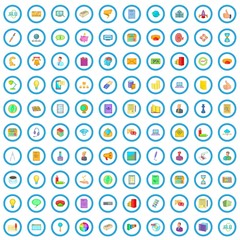 100 marketing icons set in cartoon style for any design vector illustration
