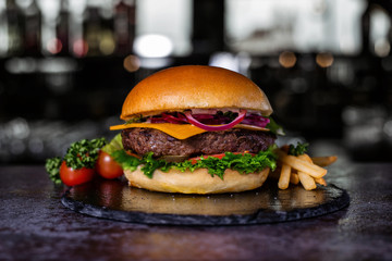 Hamburger with cheese