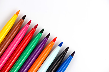 Fototapeta premium colored markers close-up. markers