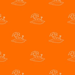 Pirate island pattern vector orange for any web design best