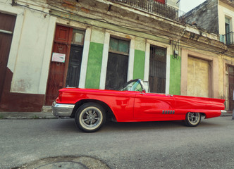 Vintage classic american car in Havana, Cuba