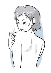 美肌ケアの女性