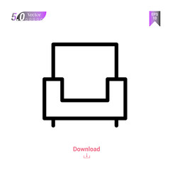 armchair vector icon. Best modern, simple, isolated, household-collection icons, flat icon for website design or mobile applications, UI / UX design vector format