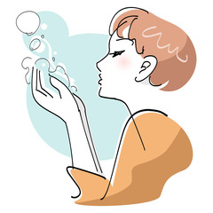 泡を吹いて楽しむ