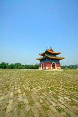 Chinese ancient architectural landscape in Eastern Royal Tombs of the Qing Dynasty, China