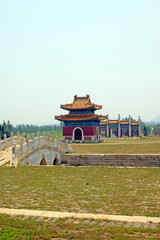Chinese ancient architectural landscape in Eastern Royal Tombs of the Qing Dynasty, China