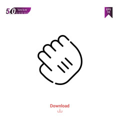 Outline hand  icon. hand icon vector isolated on white background.selection-and-cursors. Graphic design, mobile application, icons 2019 year, user interface. Editable stroke. EPS10 format
