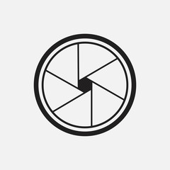 Vector illustration of camera shutter, isolated on white background