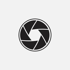 Vector illustration of camera shutter, isolated on white background