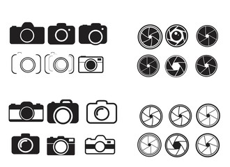 foto camera icon set