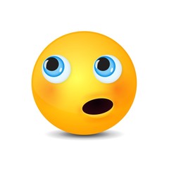 Yellow face with emotions