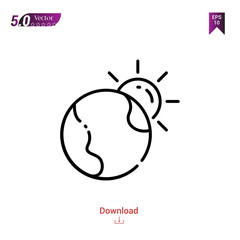 Outline global-warming icon. global-warming icon vector isolated on white background.disaster. Graphic design, mobile application, icons 2019 year, user interface. Editable stroke. EPS10 format