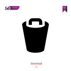 Outline black garbage icon. garbage icon vector isolated on white background. Graphic design, mobile application, icons 2019 year, user interface. Editable stroke. EPS 10 format