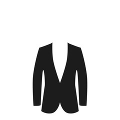 Suit icon isolated on white background.