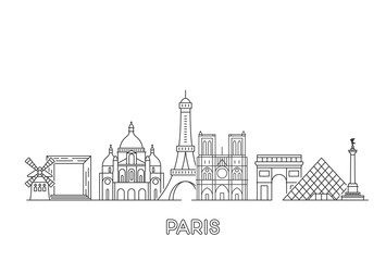 Paris vector skyline.