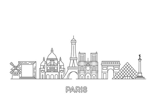 Paris vector skyline.