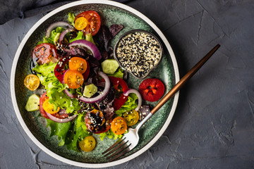 Organic vegetable salad