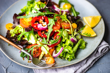 Organic vegetable salad