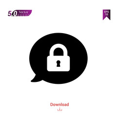 Outline black speech-bubble  icon. speech-bubble  icon vector isolated on white background. Graphic design, mobile application, icons 2019 year, user interface. Editable stroke. EPS 10 format