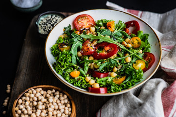Organic vegetable salad
