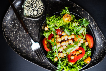 Organic vegetable salad