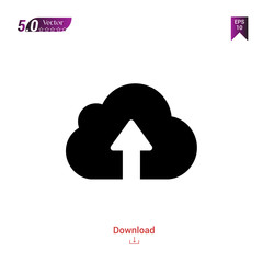 Outline black cloud-computing icon. cloud-computing icon vector isolated on white background. Graphic design, mobile application, icons 2019 year, user interface. Editable stroke. EPS 10 format