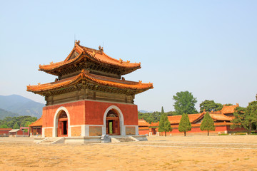Chinese ancient architectural landscape in Eastern Royal Tombs of the Qing Dynasty, China
