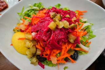 fresh salad on a plate