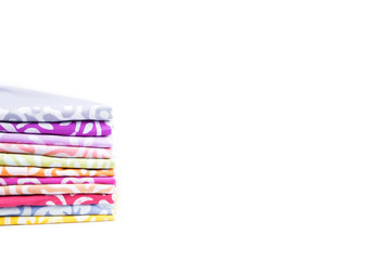 Stack handkerchief on isolated white background.