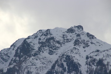 Fototapeta na wymiar Panoramic winter landscape mountains