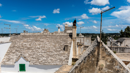 Panorama from the roofs of Locorotondo. Dreamlike architecture. Puglia to love, Italy