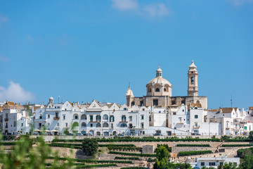 Locorotondo and the Itria valley. Between white houses and Trulli. Puglia, Italy