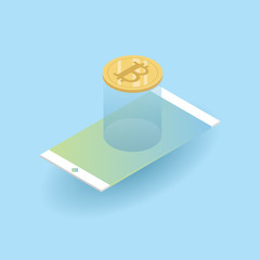 Bitcoin background vector