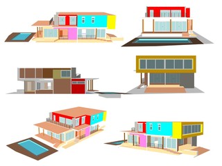 Fototapeta premium vector illustration of office building