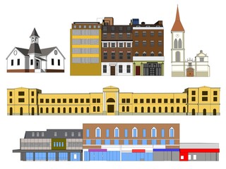 Obraz premium vector illustration of the city