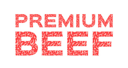 premium beef  - Vector