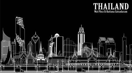 Obraz premium Vector City, Bangkok, Thailand