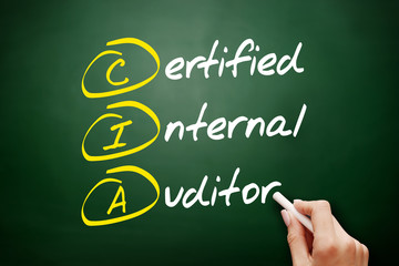 Fototapeta CIA – Certified Internal Auditor acronym, business concept on blackboard obraz