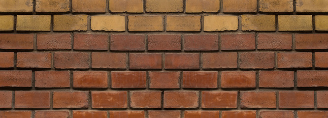 Fototapeta premium narrow panel stone wall background base light brown yellow row endless block base grunge
