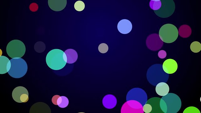 Colorful confetti falling on a dark blue background