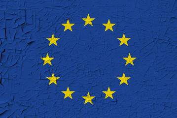 Europe EU painted flag