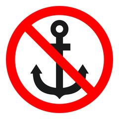 NO ANCHOR sign. Vector. © Vector DSGNR
