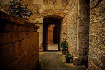 An Alley in the old Town of Birgu, Malta