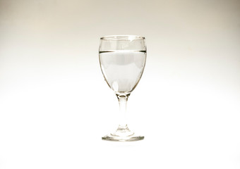 Glass of water isolated on white background