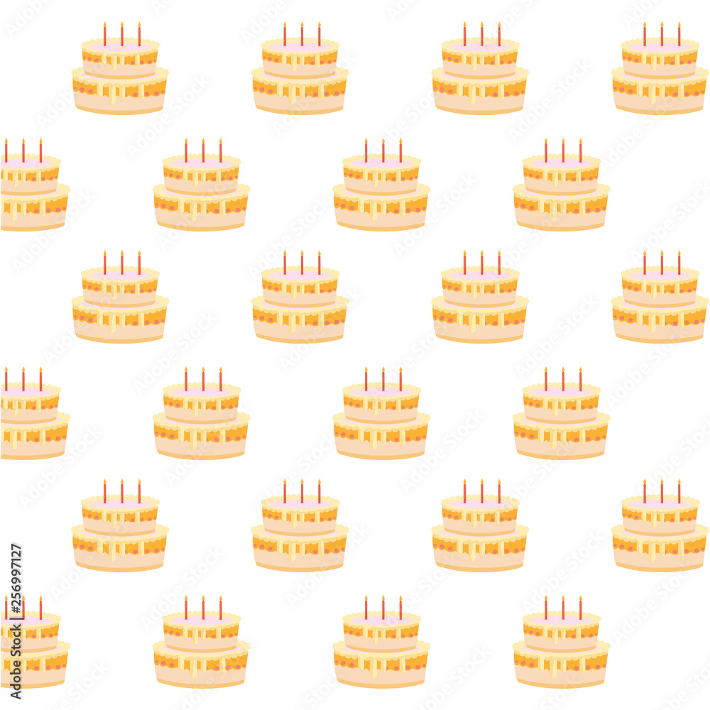 Poster sweet cakes birthday pattern