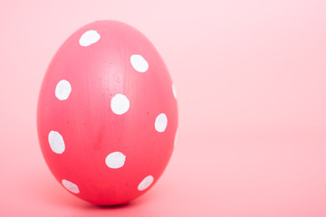 Beautiful Easter Pink egg color on pink background,