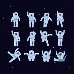 astronauts in the space characters