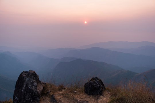 eveing time view at Mulayit Taung, Myanmar