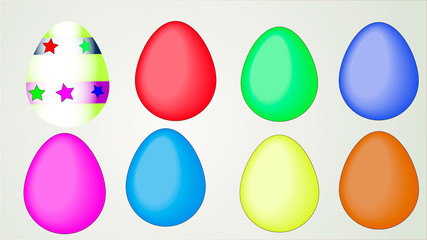 Fototapeta na wymiar Easter eggs Holy holiday for Christians