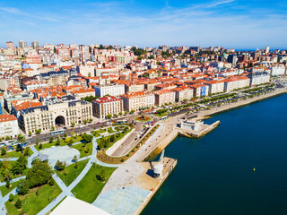 Fototapeta na wymiar Santander city aerial view, Spain
